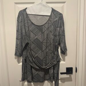 Gray Geometric Women's Sweater
